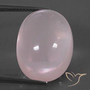24.14ct Natürlicher Light Pink  Rosenquarz, Oval, Transparent