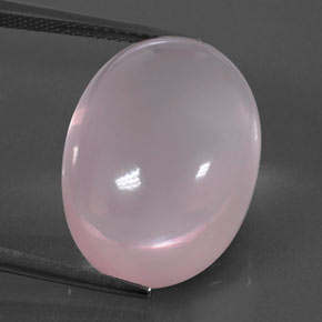 24,48 ctw natürlicher rosafarbener Rosenquarz, Oval Schliff, Transparent