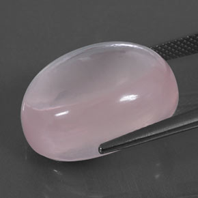 24,48 ctw natürlicher rosafarbener Rosenquarz, Oval Schliff, Transparent