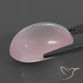 9,17 ctw natürlicher hellrose-rosa Rosenquarz, Oval, Transparent