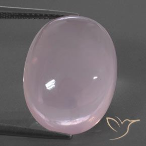 9,17 ctw natürlicher Kaugummi Rosa Rosenquarz, Oval, Transparent