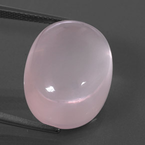 25,16 ctw natürlicher rosafarbener Rosenquarz, Oval Schliff, Transparent