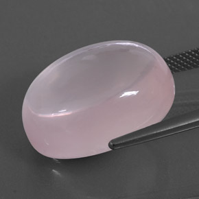 25,16 ctw natürlicher rosafarbener Rosenquarz, Oval Schliff, Transparent