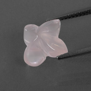 3,83 ctw natürlicher rosafarbener Rosenquarz, Transparent, Transparent / Lichtdurchlässig