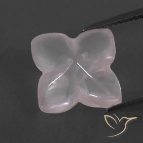 8.04ct Natürlicher Sehr helles Rosa Rosenquarz, Blumen-Schliff, Transparent / Lichtdurchlässig