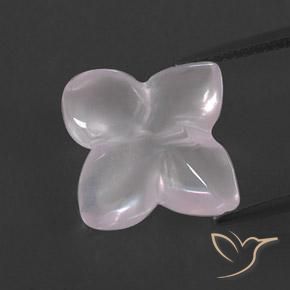 7.25ct Natürlicher Sehr helles Rosa Rosenquarz, Blumen-Schliff, Transparent / Lichtdurchlässig