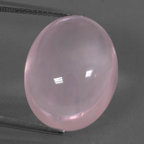 21,94 ctw natürlicher rosafarbener Rosenquarz, Oval Schliff, Transparent