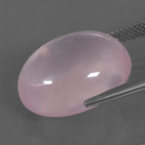 21,94 ctw natürlicher rosafarbener Rosenquarz, Oval Schliff, Transparent