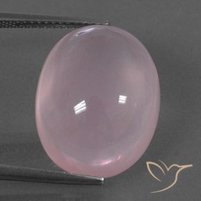 17.76ct Natürlicher hellrosa Rosenquarz, Oval, Transparent