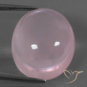 25.47ct Natürlicher Mittelrosa Rosa Rosenquarz, Oval, Transparent