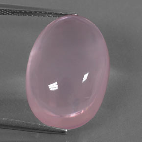 19,69 ctw natürlicher rosafarbener Rosenquarz, Oval Schliff, Transparent