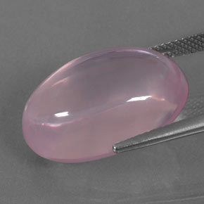 19,69 ctw natürlicher rosafarbener Rosenquarz, Oval Schliff, Transparent