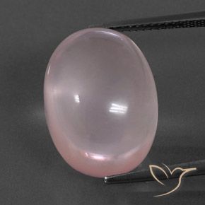 17.78ct Natürlicher rose-rosa Rosenquarz, Oval, Transparent