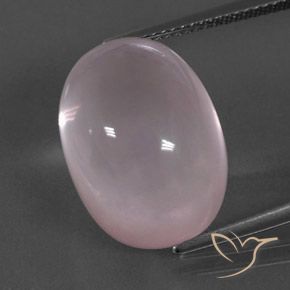 19.58ct Natürlicher Korallenrosa Rosenquarz, Oval, Transparent