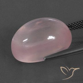 9,17 ctw natürlicher Korallenrosa Rosenquarz, Oval, Transparent
