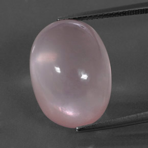 17,73 ctw natürlicher Hellrosa Rosenquarz, Oval Schliff, Transparent