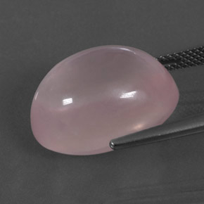17,73 ctw natürlicher Hellrosa Rosenquarz, Oval Schliff, Transparent