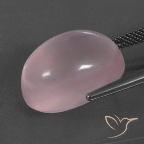 9,17 ctw natürlicher Korallenrosa Rosenquarz, Oval, Transparent