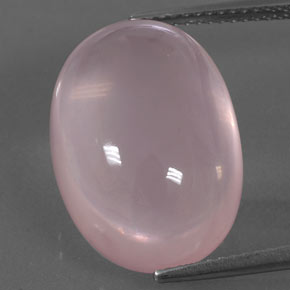 17,86 ctw natürlicher rosafarbener Rosenquarz, Oval Schliff, Transparent