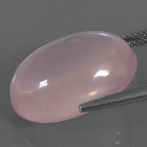 17,86 ctw natürlicher rosafarbener Rosenquarz, Oval Schliff, Transparent