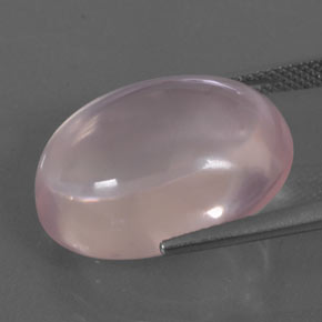 21,12 ctw natürlicher rosafarbener Rosenquarz, Oval Schliff, Transparent