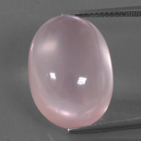19,05 ctw natürlicher rosafarbener Rosenquarz, Oval Schliff, Transparent