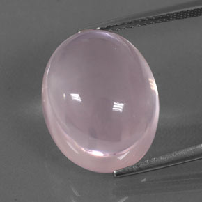 16,43 ctw natürlicher rosafarbener Rosenquarz, Oval Schliff, Transparent