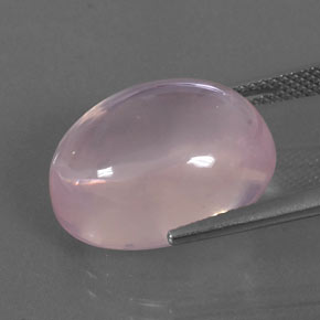 16,43 ctw natürlicher rosafarbener Rosenquarz, Oval Schliff, Transparent