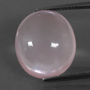 9,17 ctw natürlicher hellrose-rosa Rosenquarz, Oval Schliff, Transparent