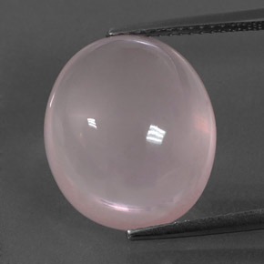 12,82 ctw natürlicher rosafarbener Rosenquarz, Oval Schliff, Transparent