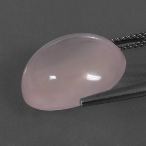 12,82 ctw natürlicher rosafarbener Rosenquarz, Oval Schliff, Transparent