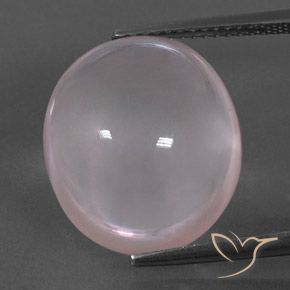 14.50ct Natürlicher hellrose-rosa Rosenquarz, Oval, Transparent