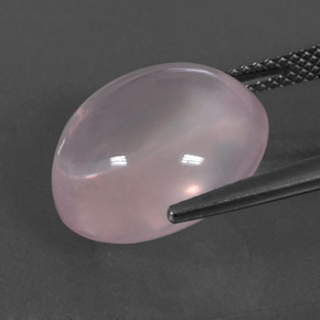 9,17 ctw natürlicher hellrose-rosa Rosenquarz, Oval Schliff, Transparent