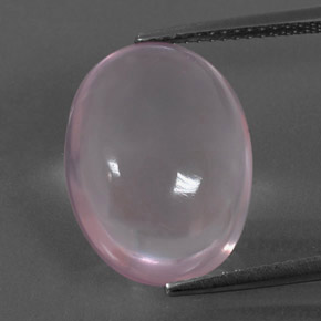 9,87 ctw natürlicher rosafarbener Rosenquarz, Oval Schliff, Transparent
