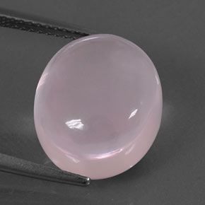 10,27 ctw natürlicher rosafarbener Rosenquarz, Oval Schliff, Transparent