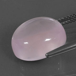 10,27 ctw natürlicher rosafarbener Rosenquarz, Oval Schliff, Transparent