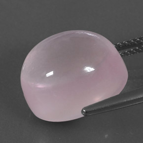 13,17 ctw natürlicher rosafarbener Rosenquarz, Oval Schliff, Transparent