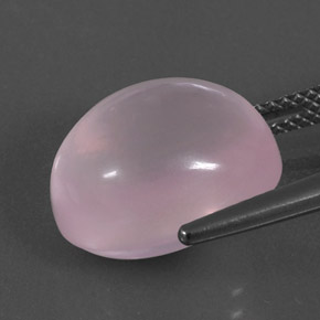 11,30 ctw natürlicher rosafarbener Rosenquarz, Oval Schliff, Transparent
