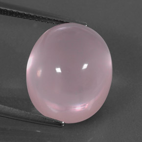 11,37 ctw natürlicher rosafarbener Rosenquarz, Oval Schliff, Transparent