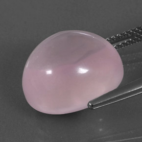11,37 ctw natürlicher rosafarbener Rosenquarz, Oval Schliff, Transparent