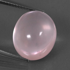 11,24 ctw natürlicher rosafarbener Rosenquarz, Oval Schliff, Transparent