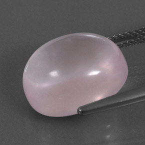 11,24 ctw natürlicher rosafarbener Rosenquarz, Oval Schliff, Transparent