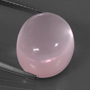 12,24 ctw natürlicher rosafarbener Rosenquarz, Oval Schliff, Transparent