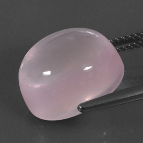 12,24 ctw natürlicher rosafarbener Rosenquarz, Oval Schliff, Transparent