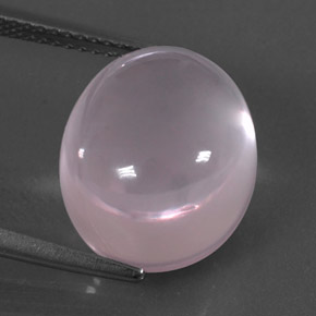 12,62 ctw natürlicher rosafarbener Rosenquarz, Oval Schliff, Transparent