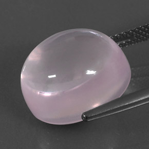 12,62 ctw natürlicher rosafarbener Rosenquarz, Oval Schliff, Transparent