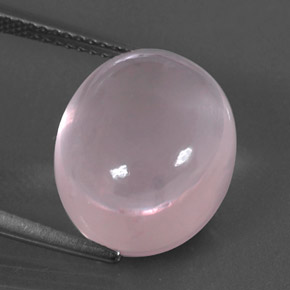 11,24 ctw natürlicher rosafarbener Rosenquarz, Oval Schliff, Transparent