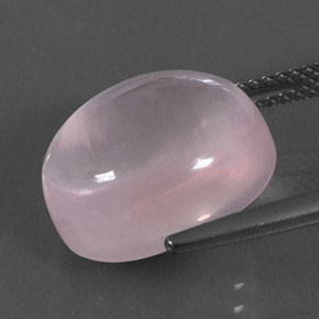 11,24 ctw natürlicher rosafarbener Rosenquarz, Oval Schliff, Transparent
