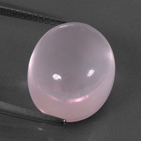11,59 ctw natürlicher rosafarbener Rosenquarz, Oval Schliff, Transparent