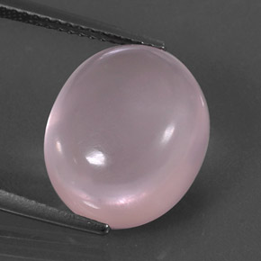 9,67 ctw natürlicher rosafarbener Rosenquarz, Oval Schliff, Transparent